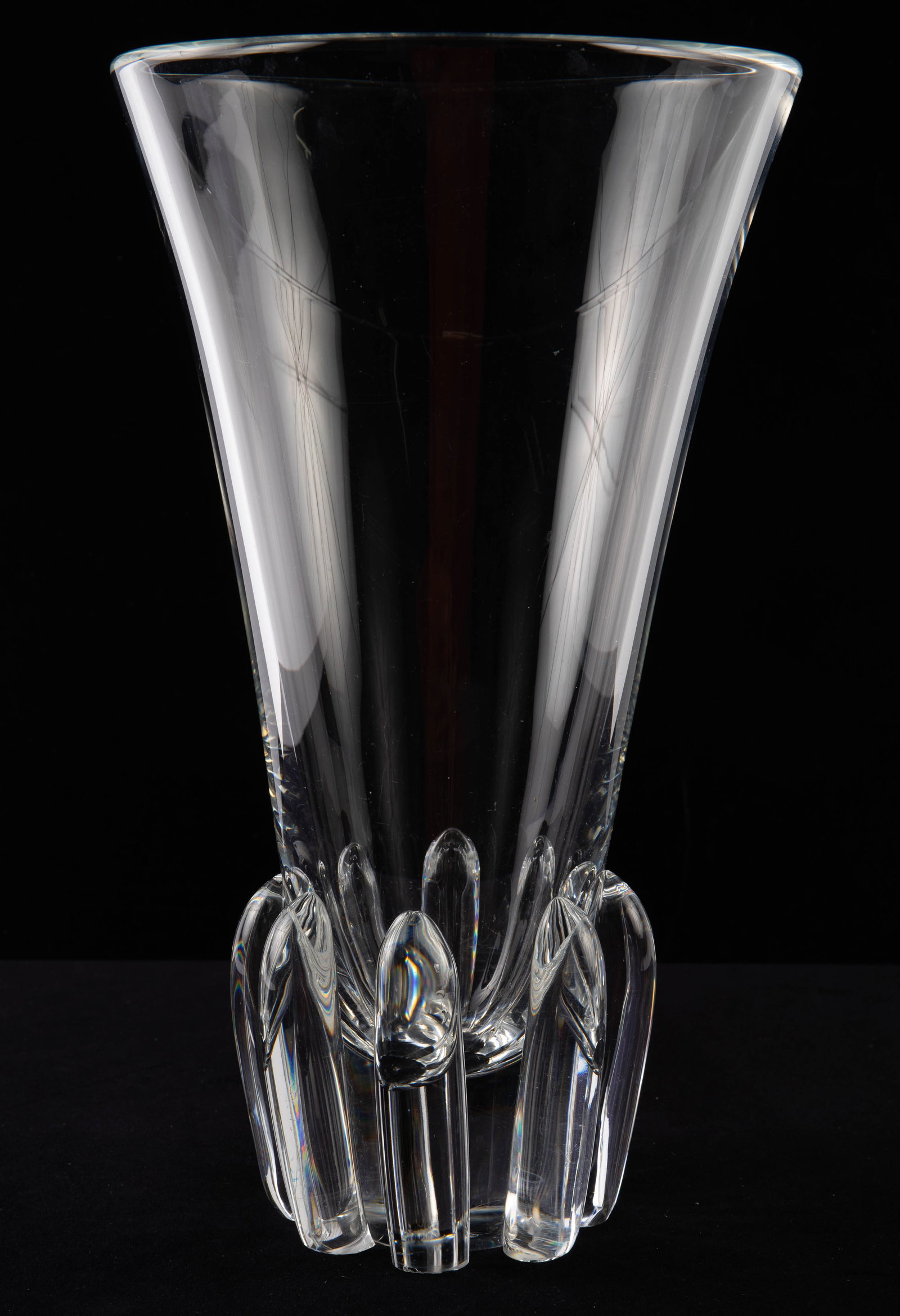 George Thompson for Steuben Glass "Lotus" Vase. (1 of 2)