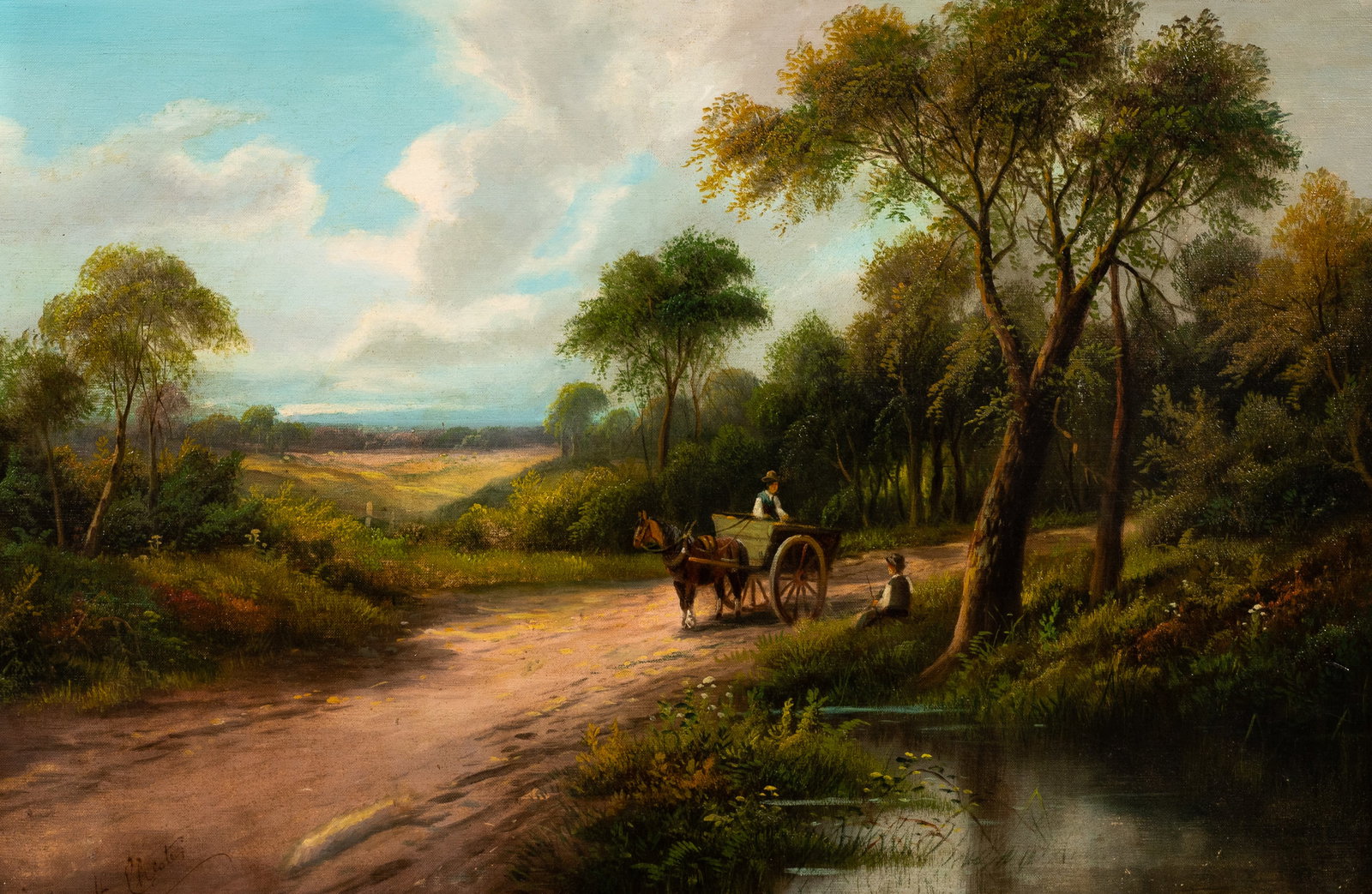 Antique Landscape Painting, A. Chester. (1 of 6)