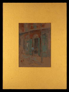 Cobbler's Shop, Cathedral Alley, William Henderson: Artist(s): William Penhallow Henderson (America, 1877-1943) Cobbler's Shop, Cathedral Alley, New Orleans, LA Medium: Pastel on paper. Signature(s): Signed "W. P. H." and personalized, lower right. Pap