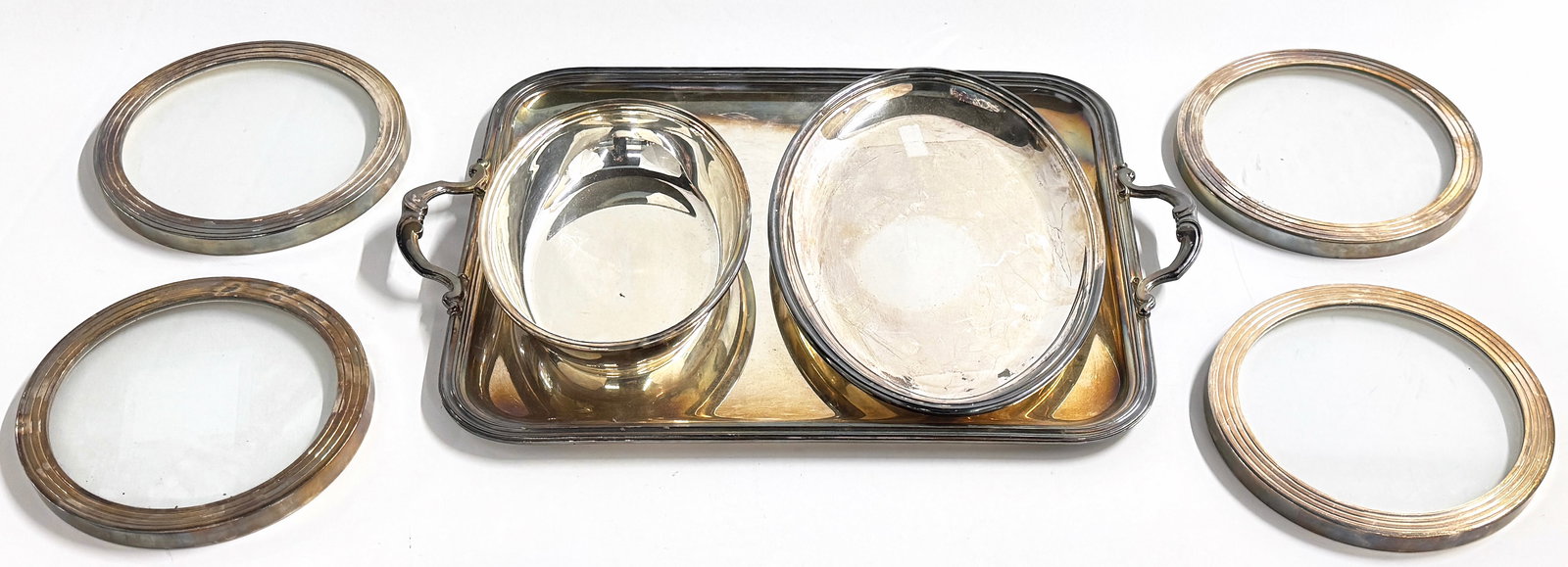 Lot of 7 Pcs. Emile Puiforcat Silverplate. (1 of 4)