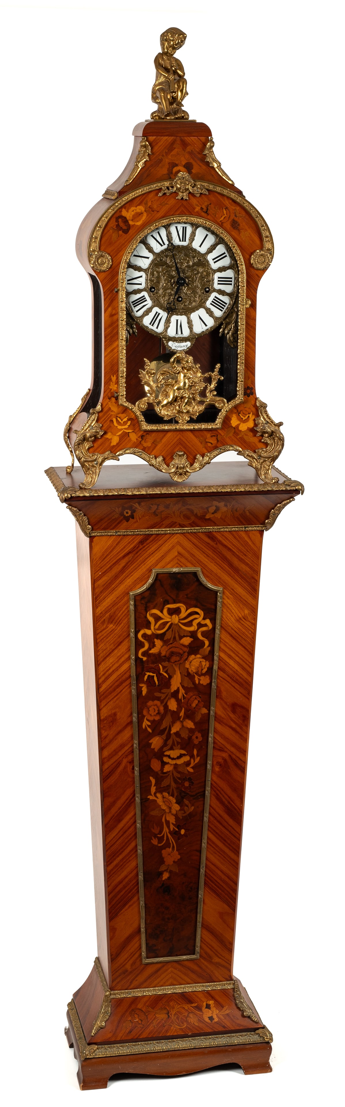 Tiffany Clock Co. Louis XV Style Clock & Pedestal. (1 of 6)