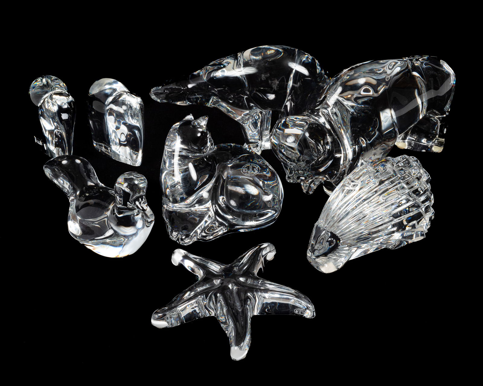 Lot of 8 Baccarat Crystal Animal Figurines. (1 of 7)