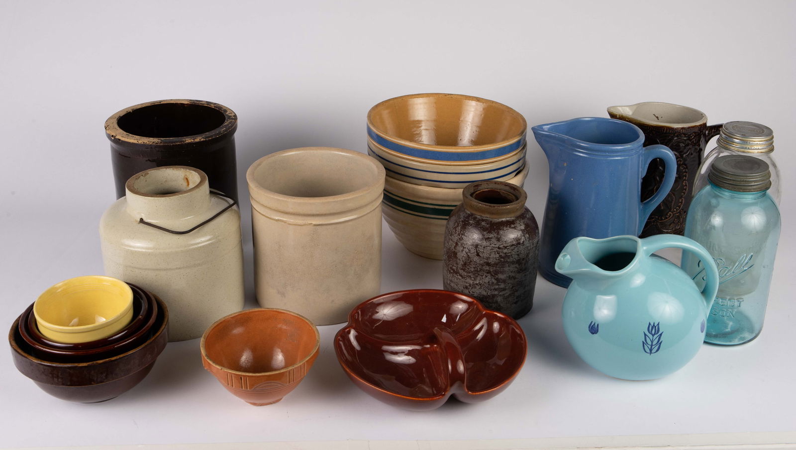 Lot of Assorted Vintage & Primitive Pottery Pcs. (1 of 15)