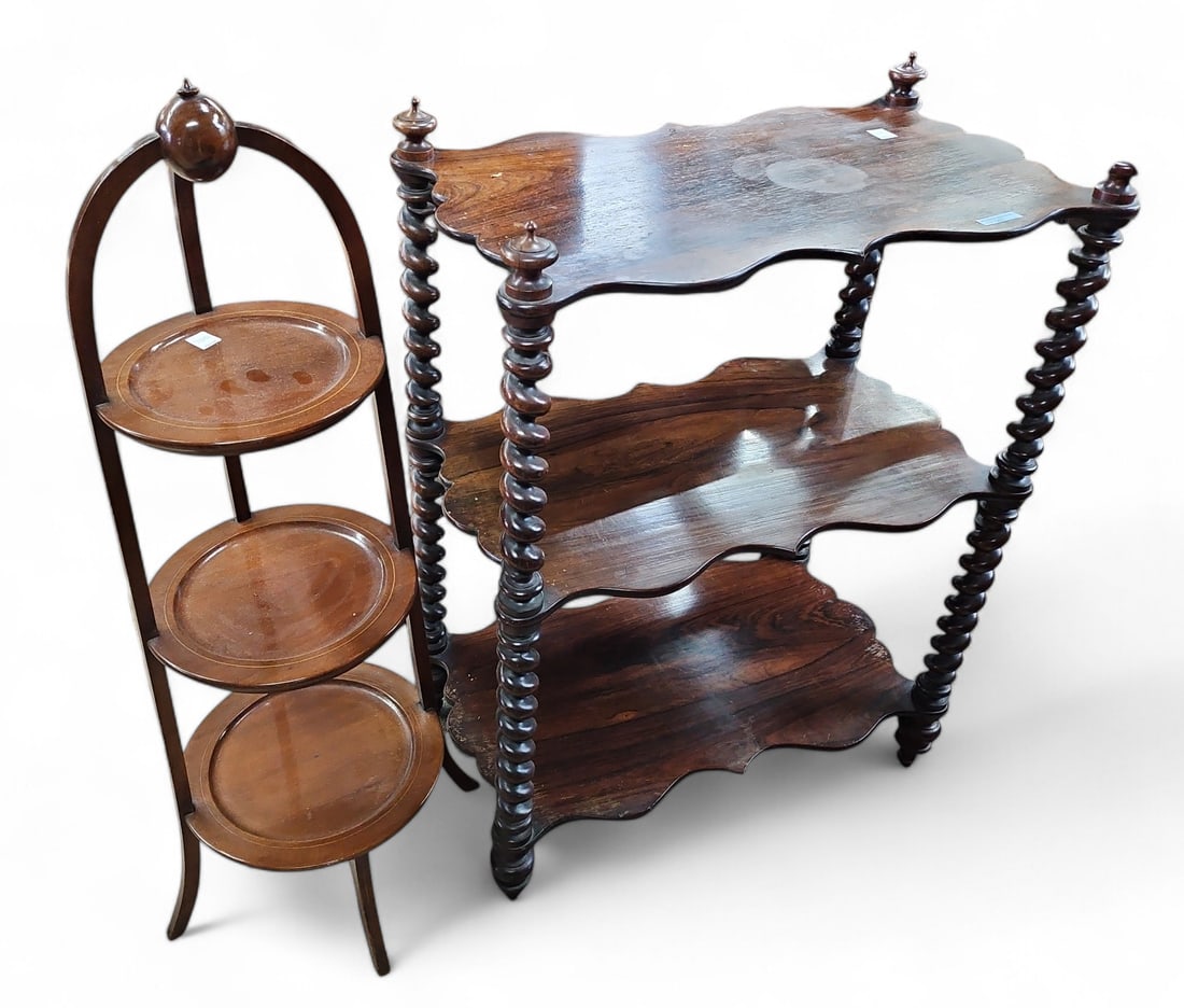 Rosewood Stand & Muffin Stand. (1 of 4)