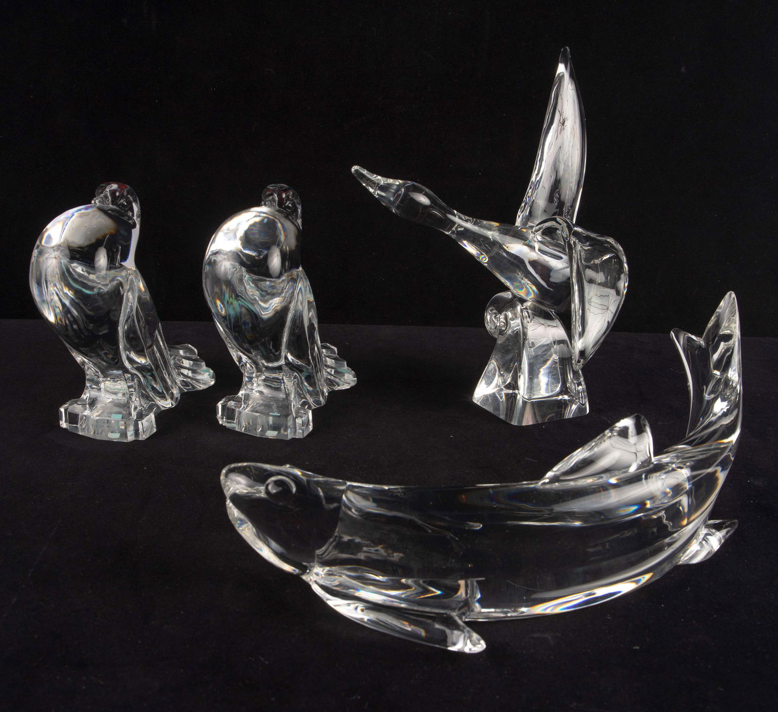 Lot of 4 Steuben Crystal Animal Sculptures. (1 of 7)