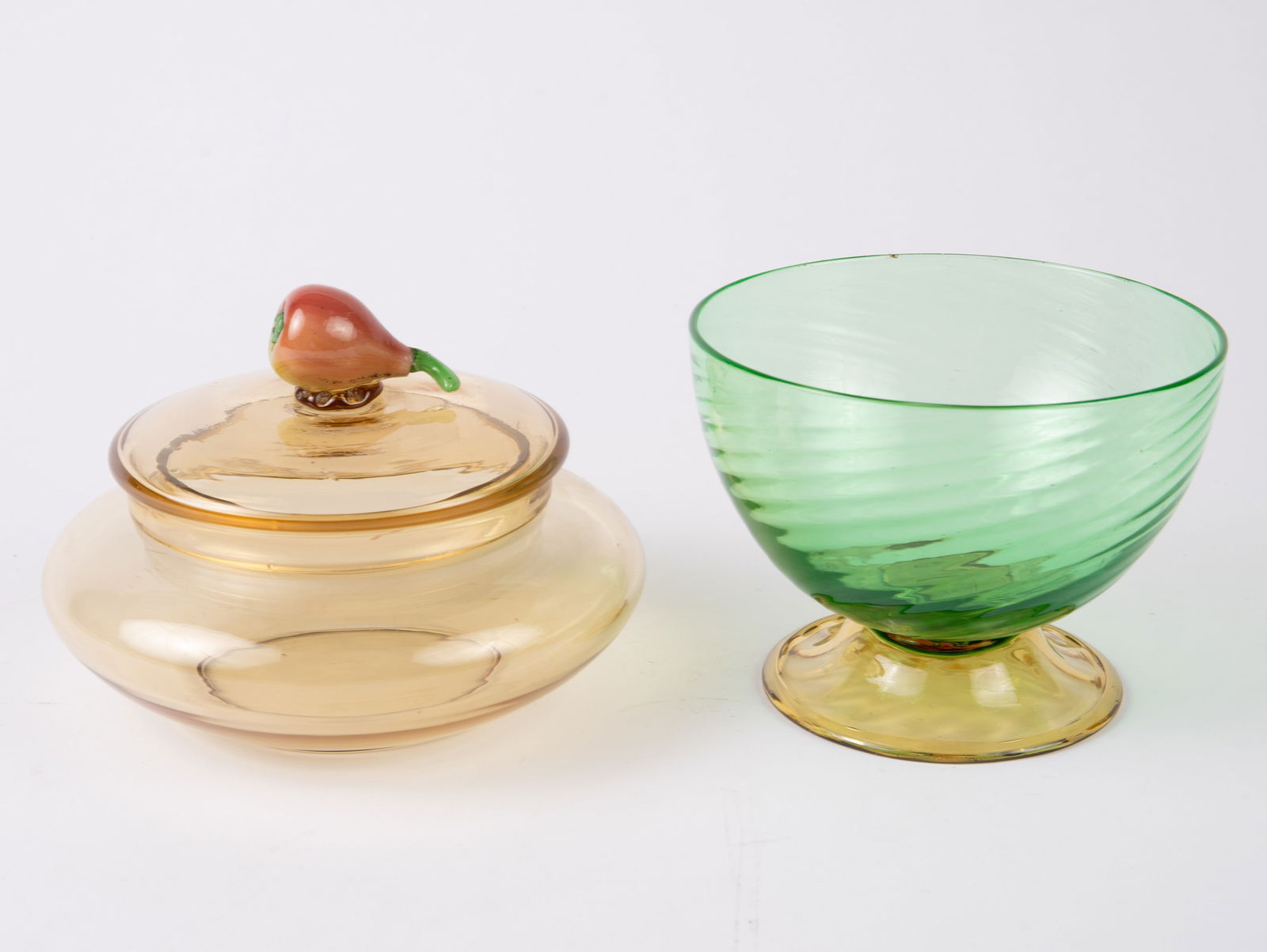 Lot of 2 Steuben Pcs., inc. Uranium Glass. (1 of 7)