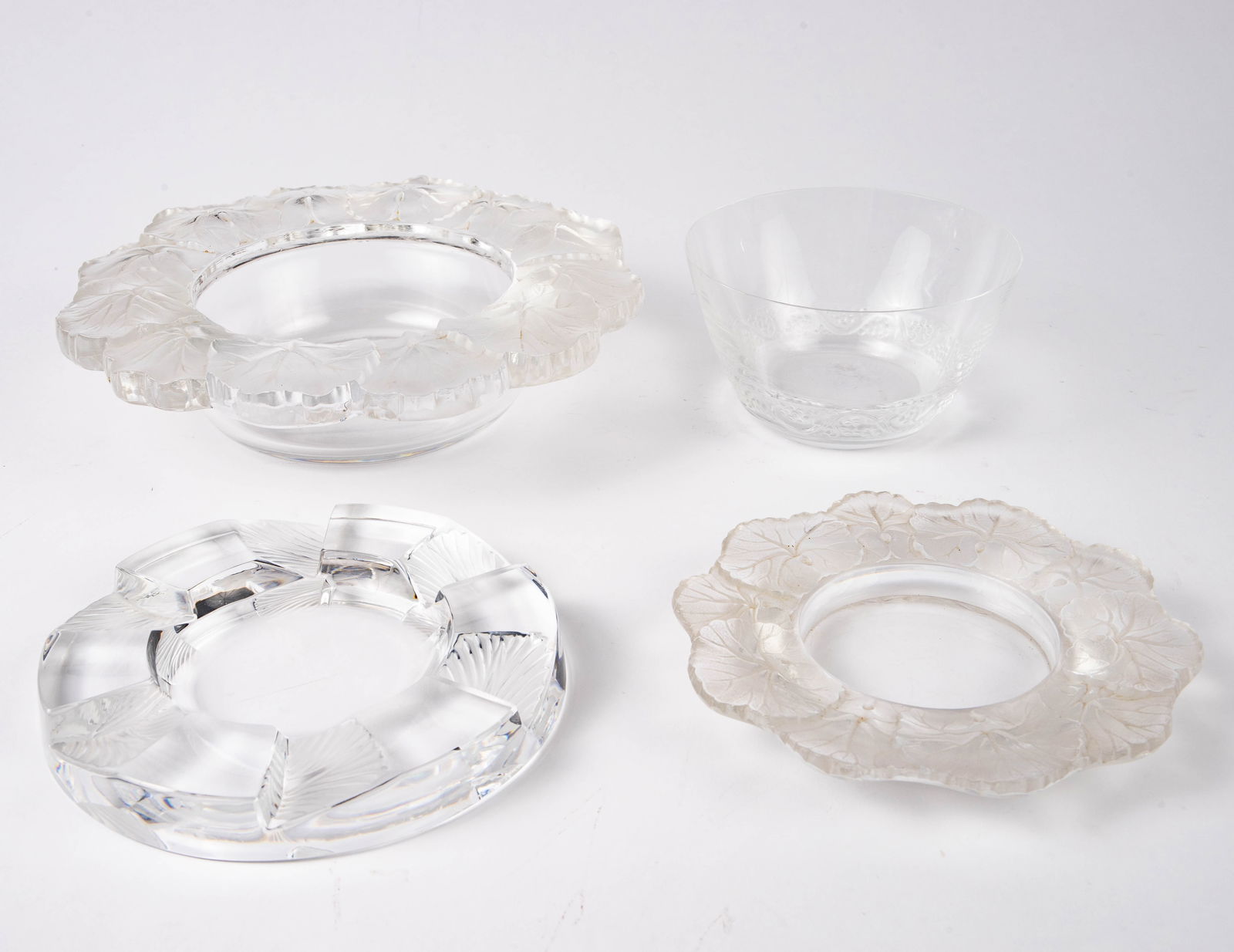 Lot of 4 Lalique France Crystal Dishes. (1 of 13)