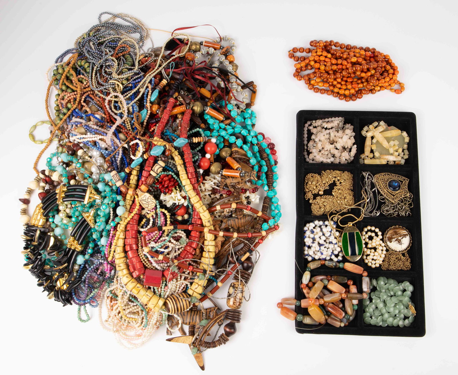 Large Lot of Necklaces & Beads - Lapis, Jade, Etc. (1 of 8)