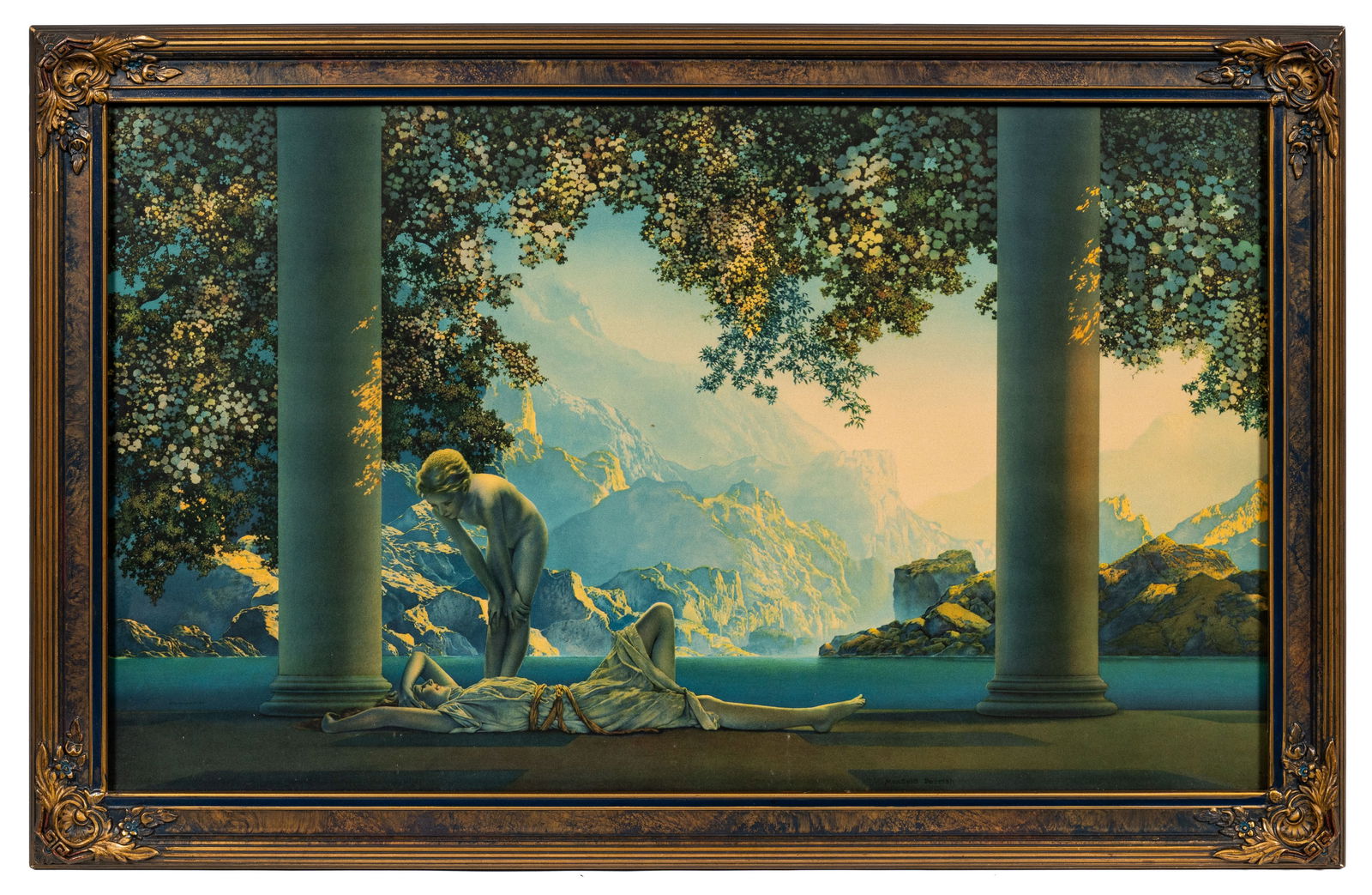 "Daybreak", Framed Maxfield Parrish Print. (1 of 5)
