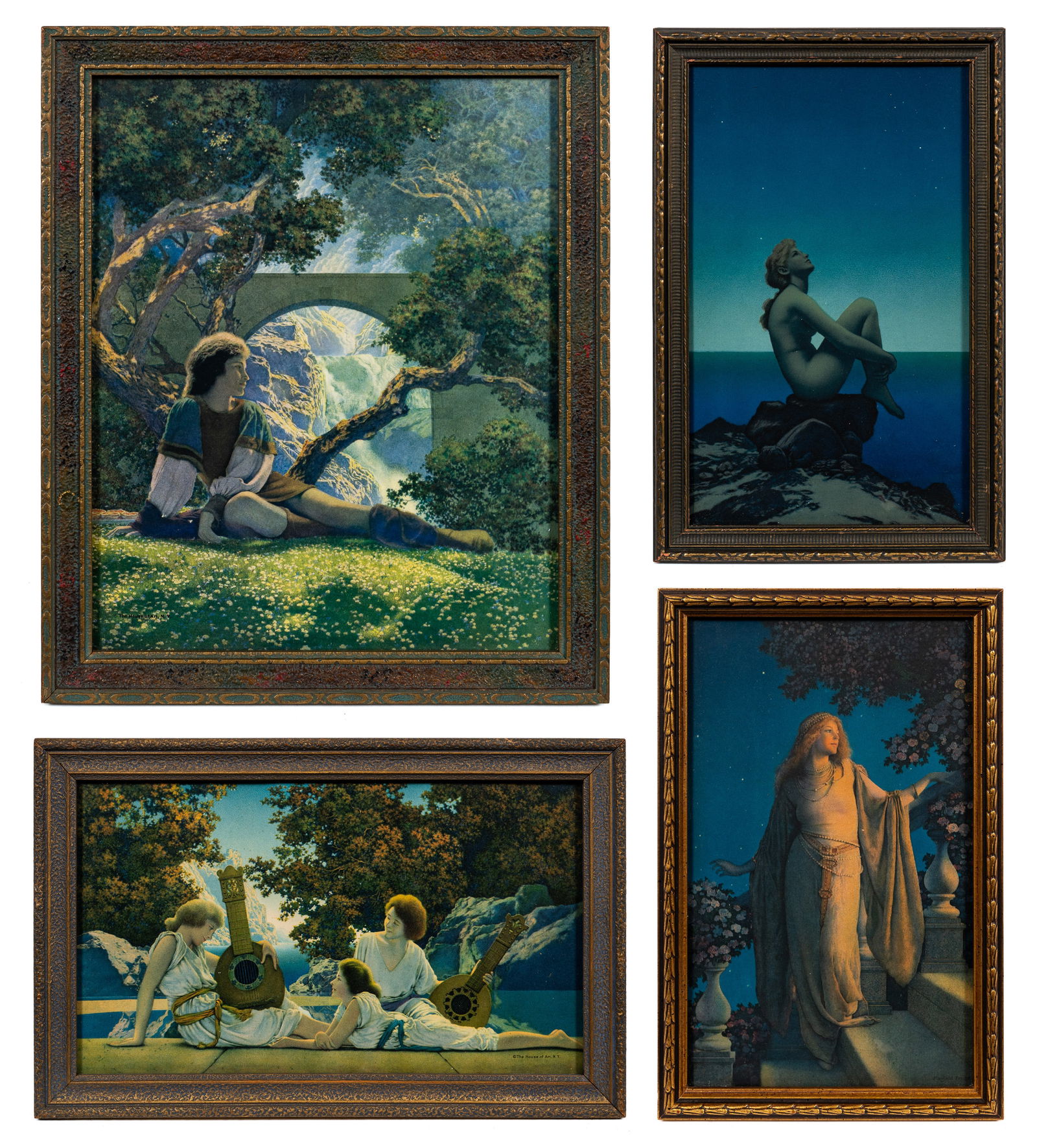 Lot of Four Framed Maxfield Parrish Prints. (1 of 19)