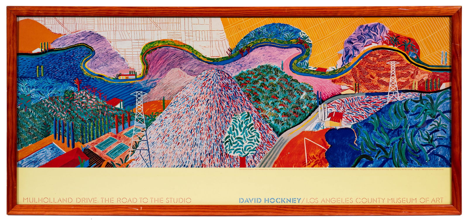 David Hockney Exhibition Poster, Mulholland Drive. (1 of 4)