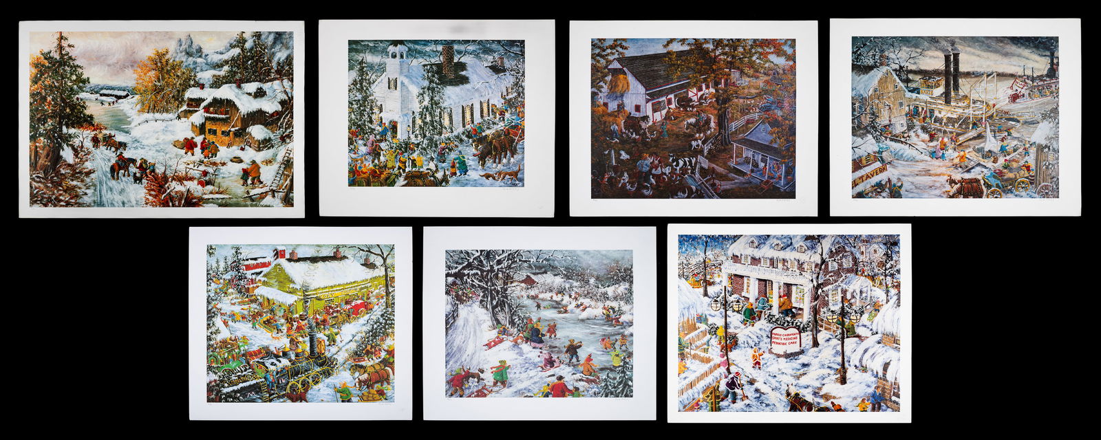Lot: 7 Winter Theme sgd. Prints by Gerald Lee Nees (1 of 20)