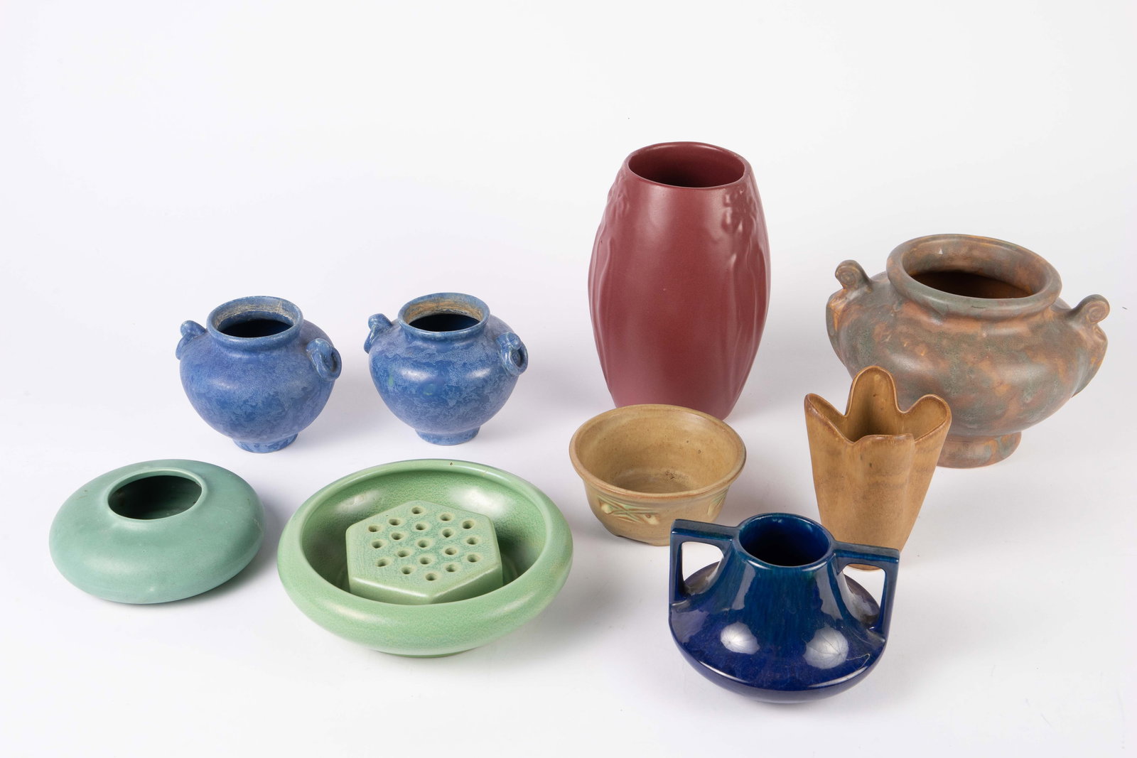 Lot of Asst. Pottery Vases & Bowls, incl. Weller. (1 of 3)