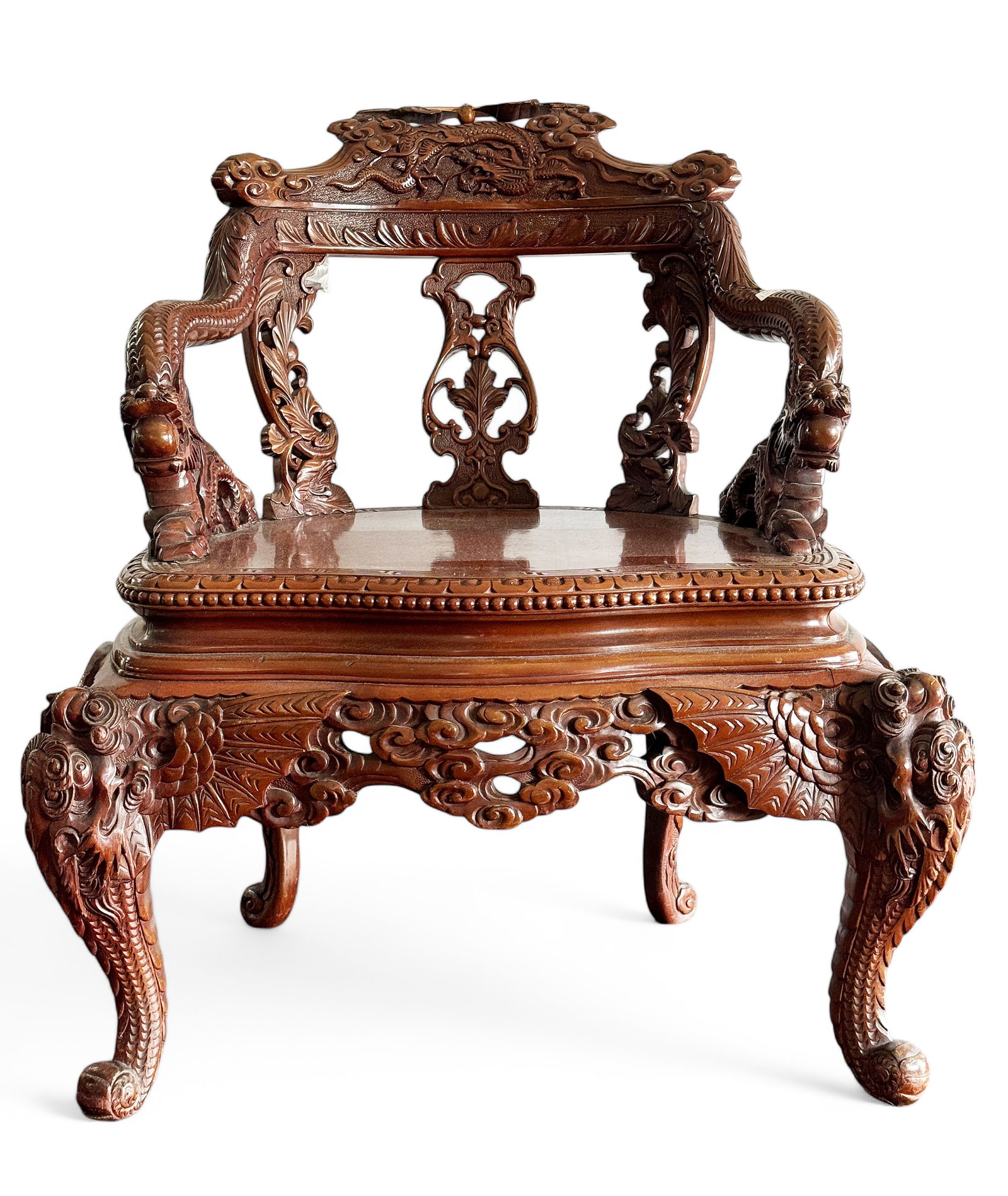 Sgd Arthur Bond Meiji Period Japanese Carved Chair (1 of 6)