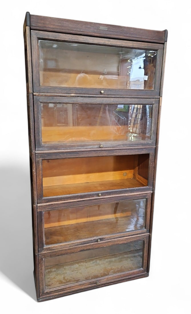 Five Section Mahogany Barrister Bookcase. (1 of 4)