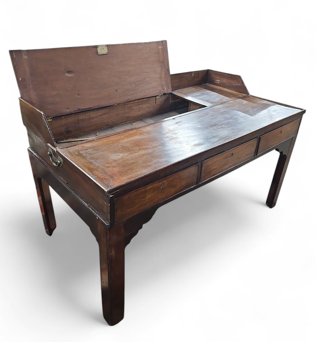 19th Century Mahogany Plantation Style Desk. (1 of 2)