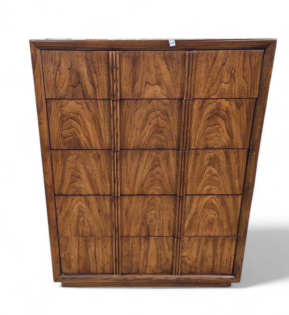 Henredon Burled Wood Mid Century Modern Chest. (1 of 3)