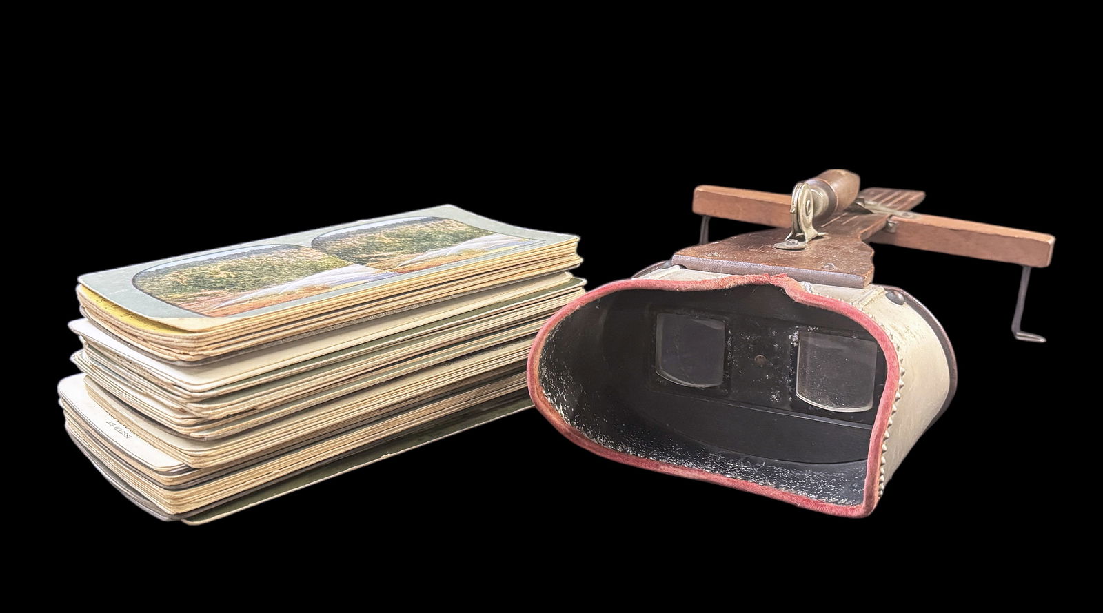 Antique Keystone Stereoscope with Stereo Cards. (1 of 2)