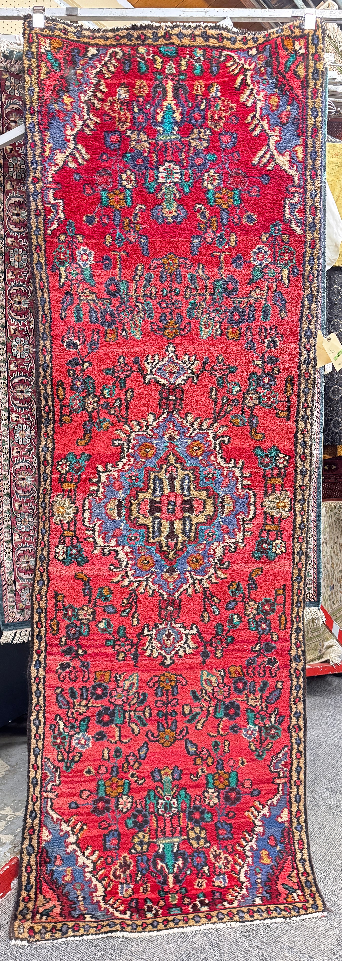 3' x 9' 7" Hamedan Style Runner Rug. (1 of 2)