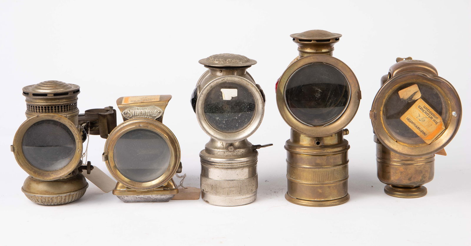 5 Carbide Bicycle Lamps - Jos Lucas, E.M. & Co. (1 of 9)