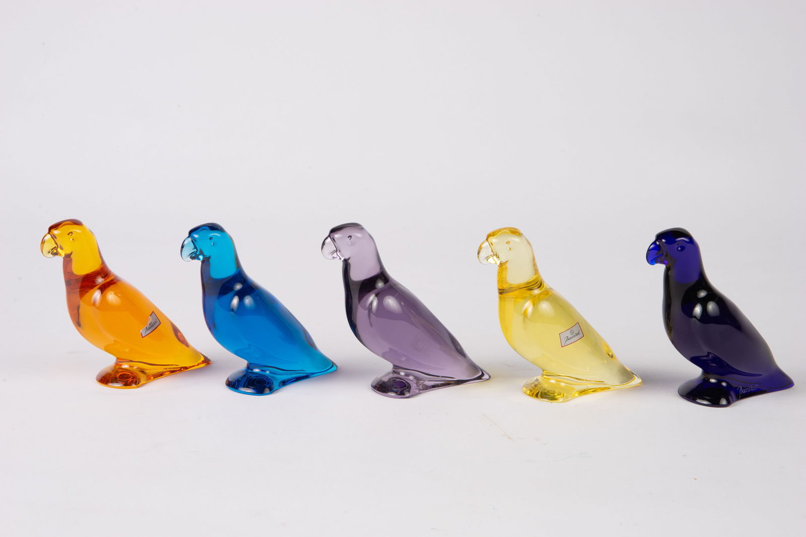 Baccarat Crystal Amber Honey Titi Bird Figurine