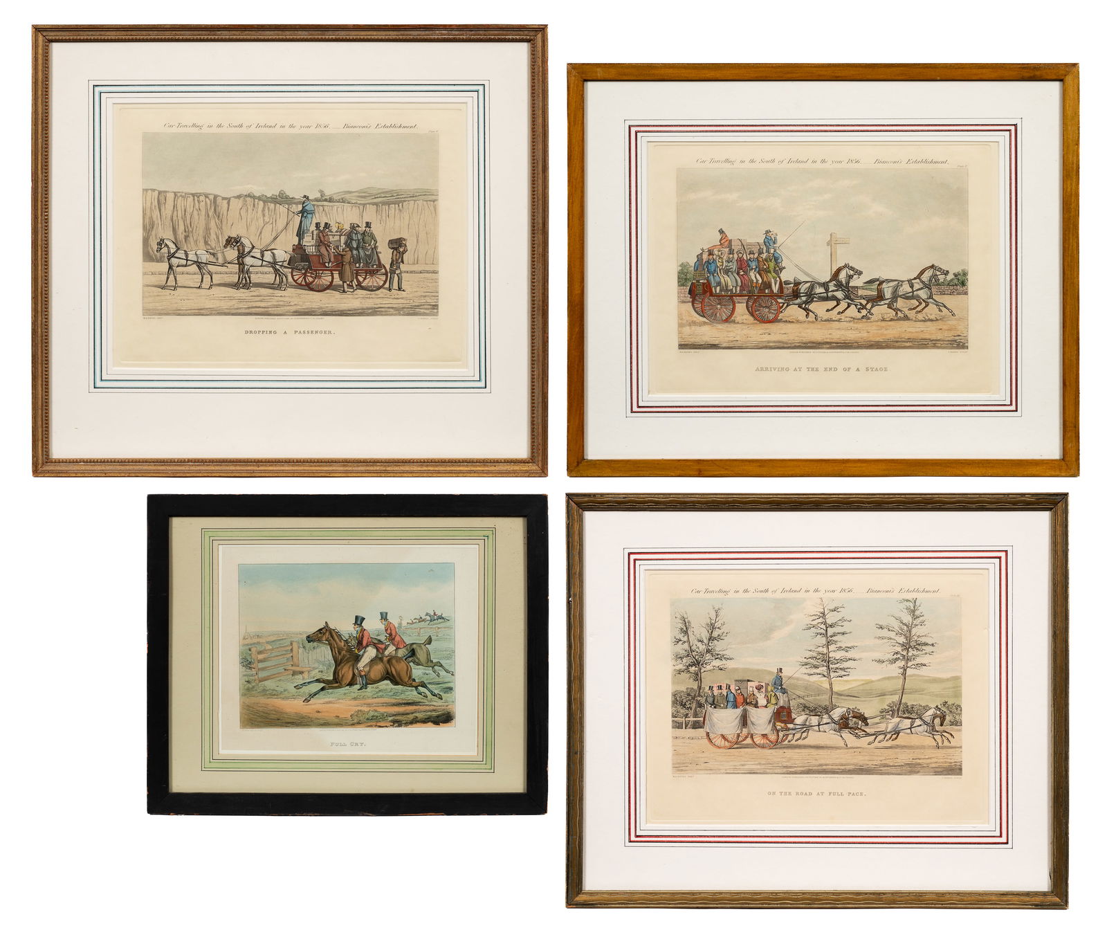 Lot of 4 Handcolored Prints - Ackermann & Fuller. (1 of 20)