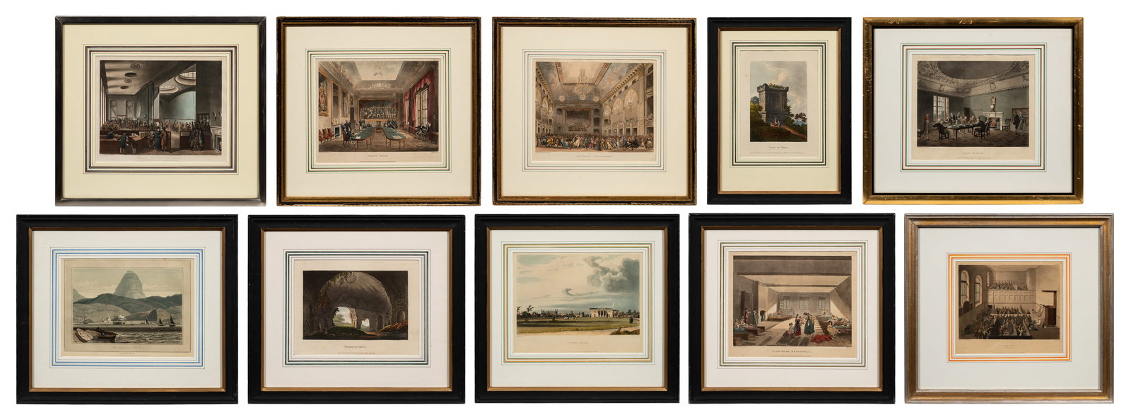 10 Pc. Lot of Engravings - R. Ackermann, etc. (1 of 11)