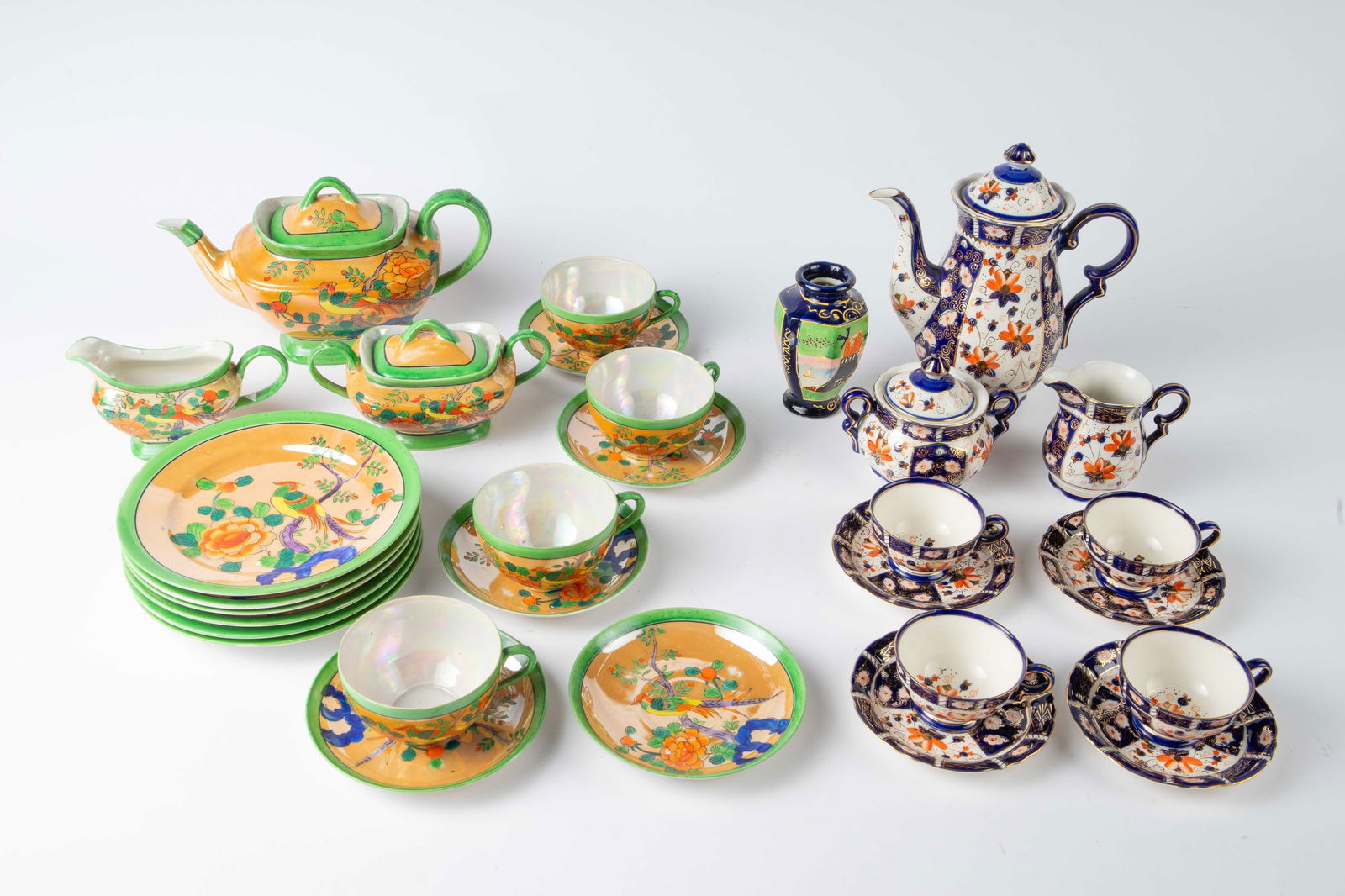 Lot: 2 Partial Japanese Lusterware Tea Sets. (1 of 10)