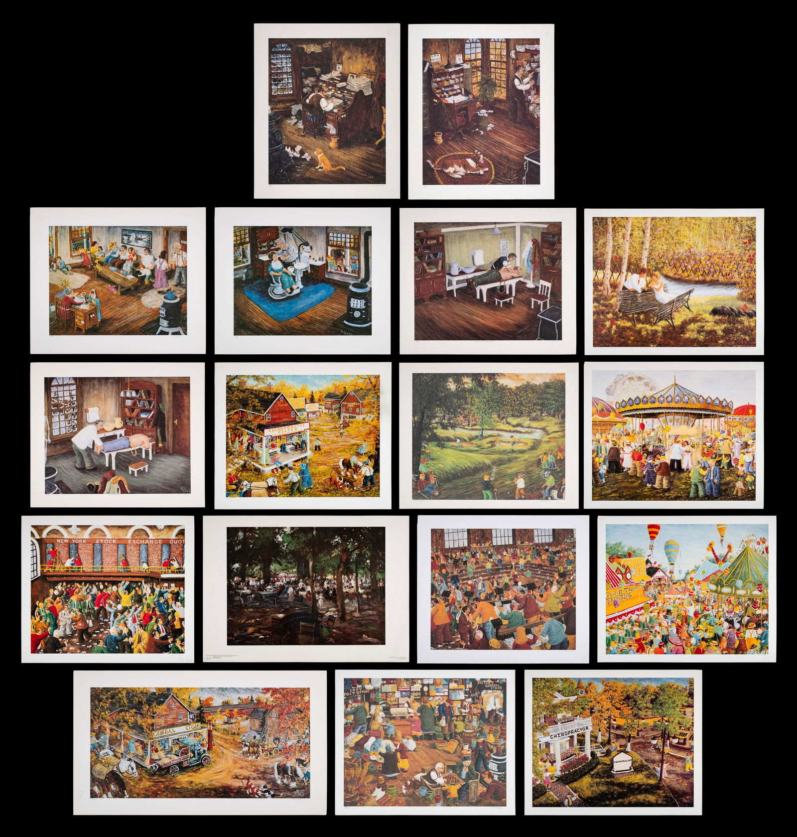 Lot of 16 Gerald Nees Prints / 1 Oldrich Blazicek. (1 of 19)