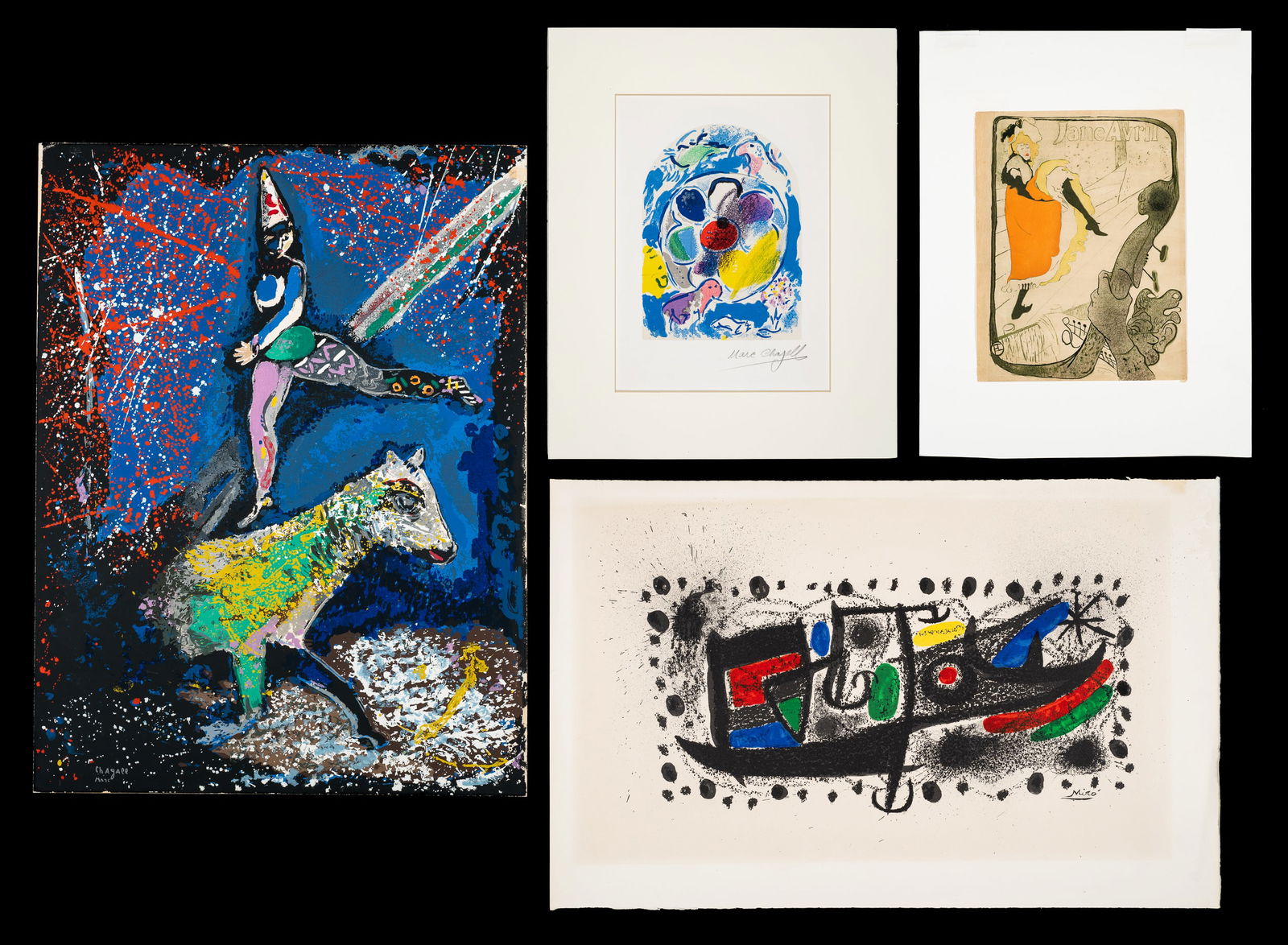 Lot of 4 Prints - Chagall, Lautrec, and Miro. (1 of 17)