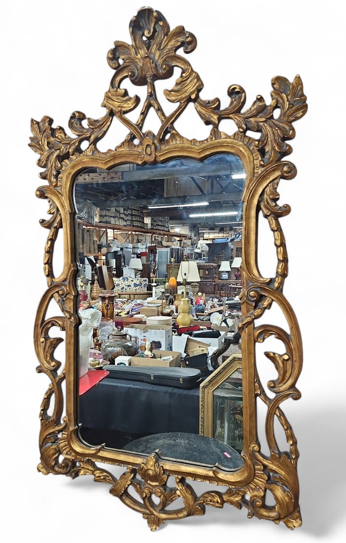 Large Gilded Wall Mirror. (1 of 2)