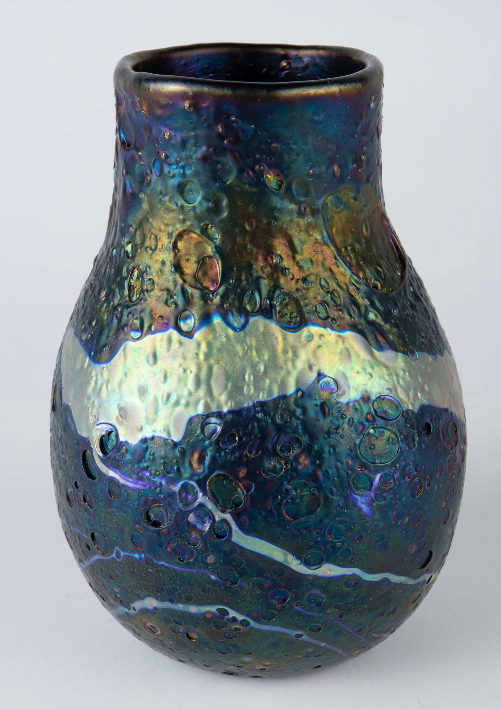 Lava Cypriot Glass Vase, Charles Lotton, 1972. (1 of 7)