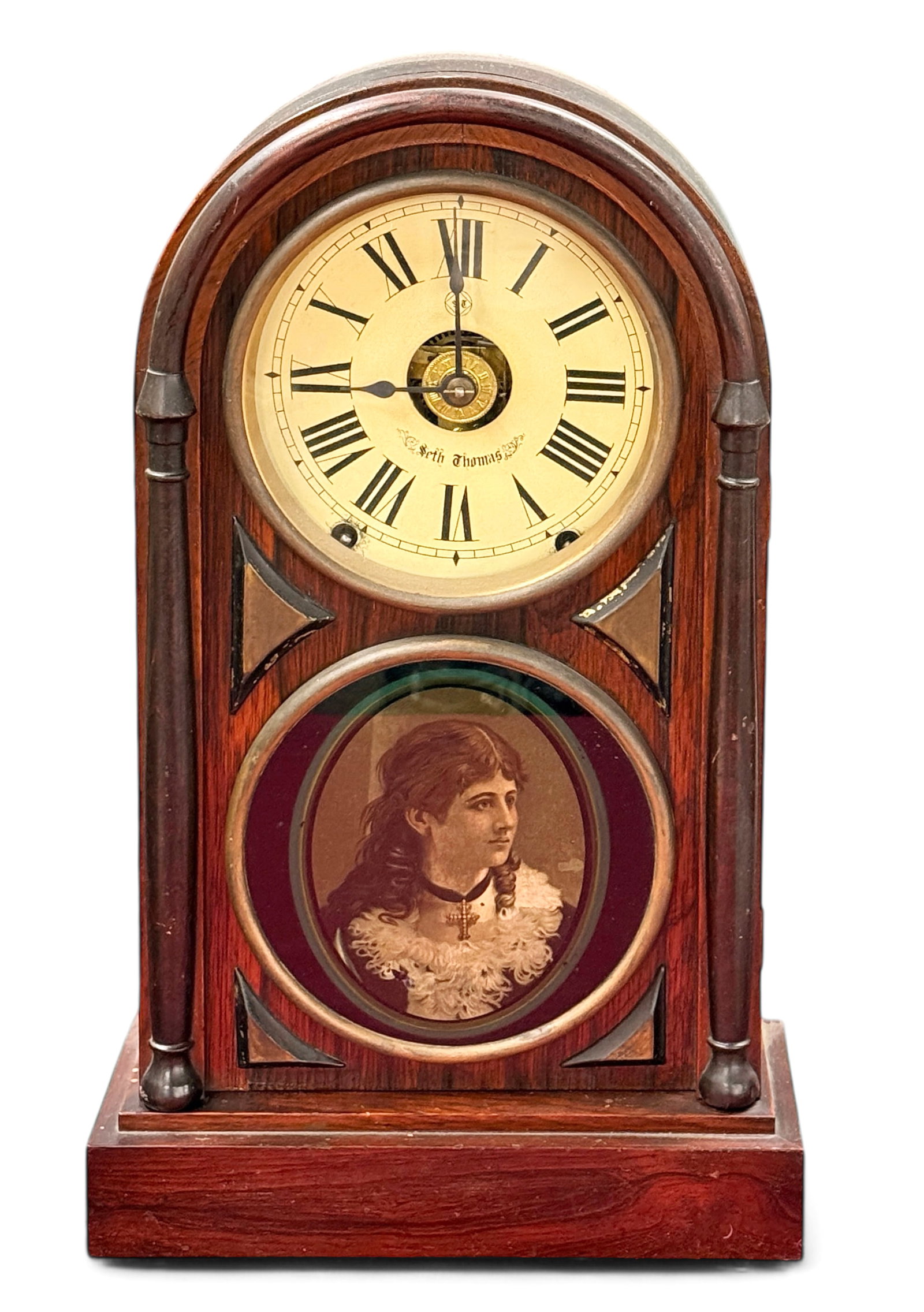 Seth Thomas Rosewood Shelf Clock. (1 of 2)