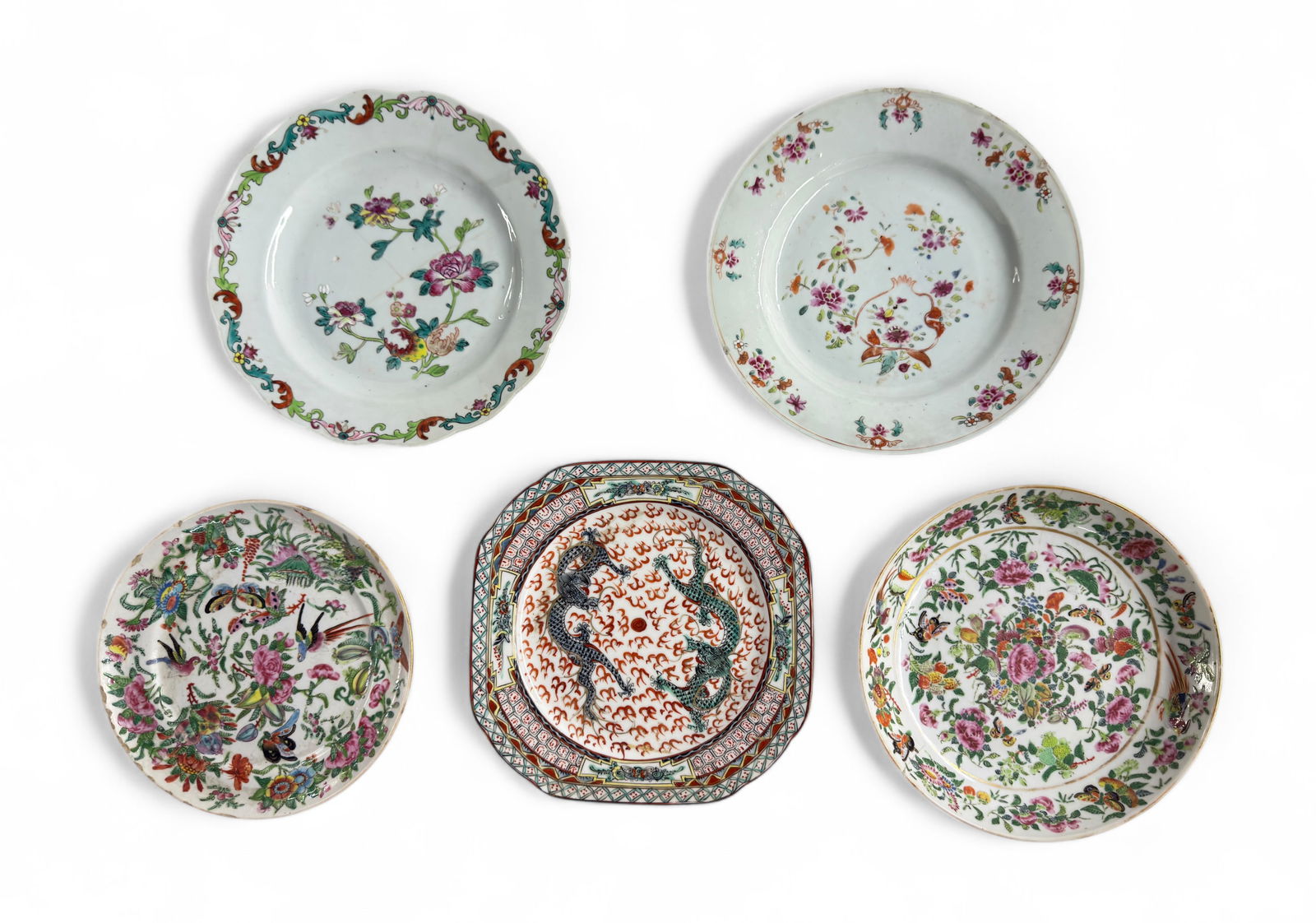 Lot of Mostly Antique Chinese Porcelain Plates. (1 of 4)