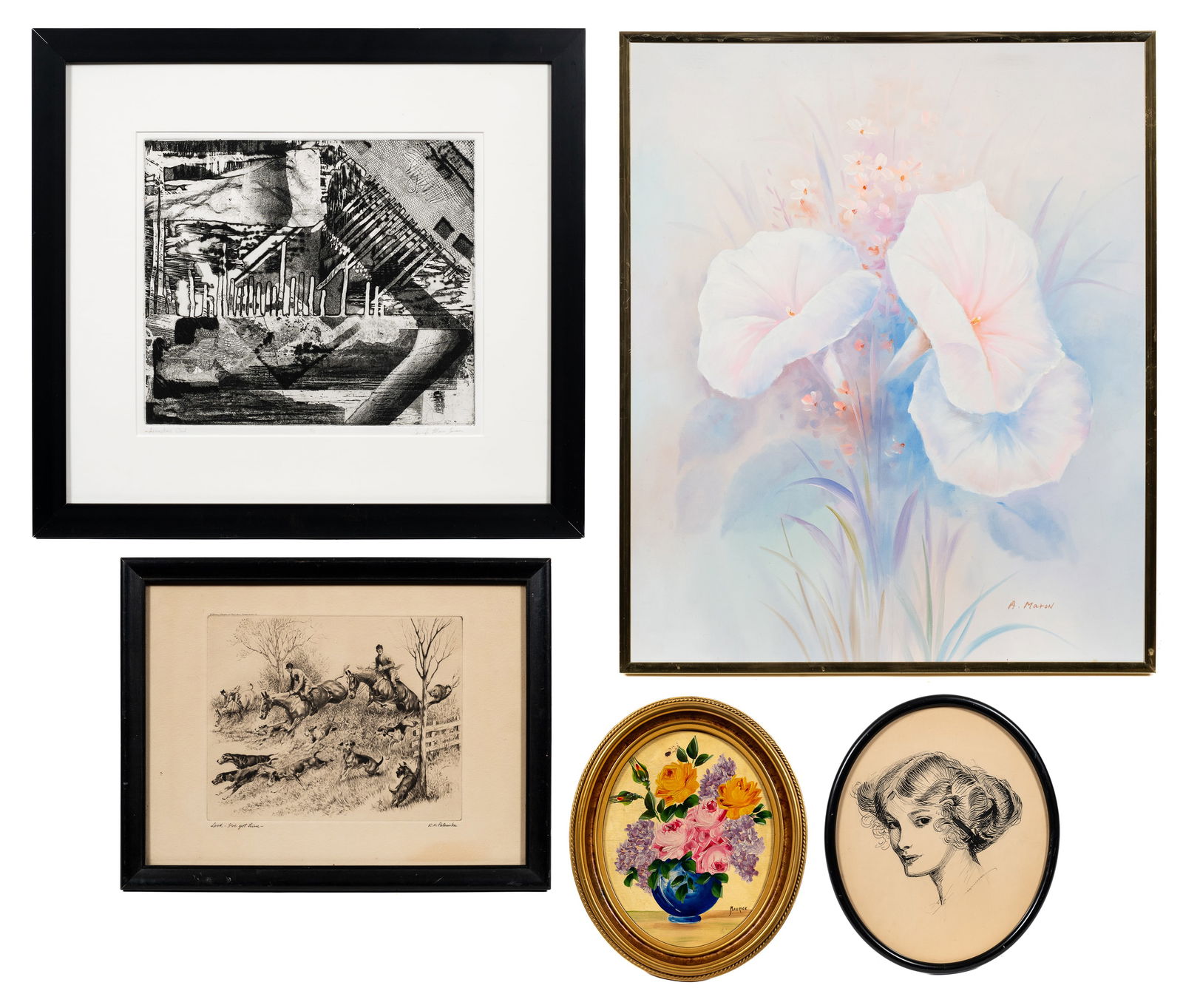5 Pc. Lot of Assorted Framed Artwork. (1 of 20)