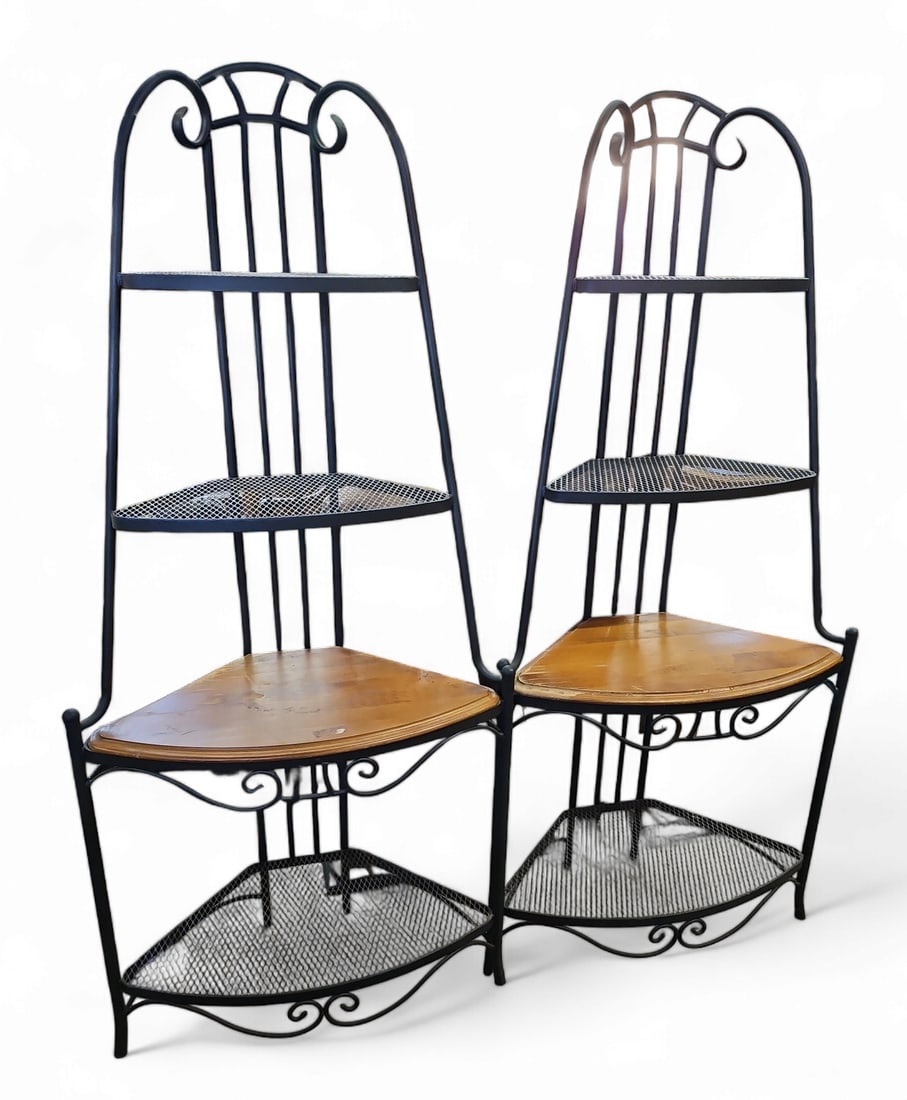 Pair of Iron Corner Stands. (1 of 2)