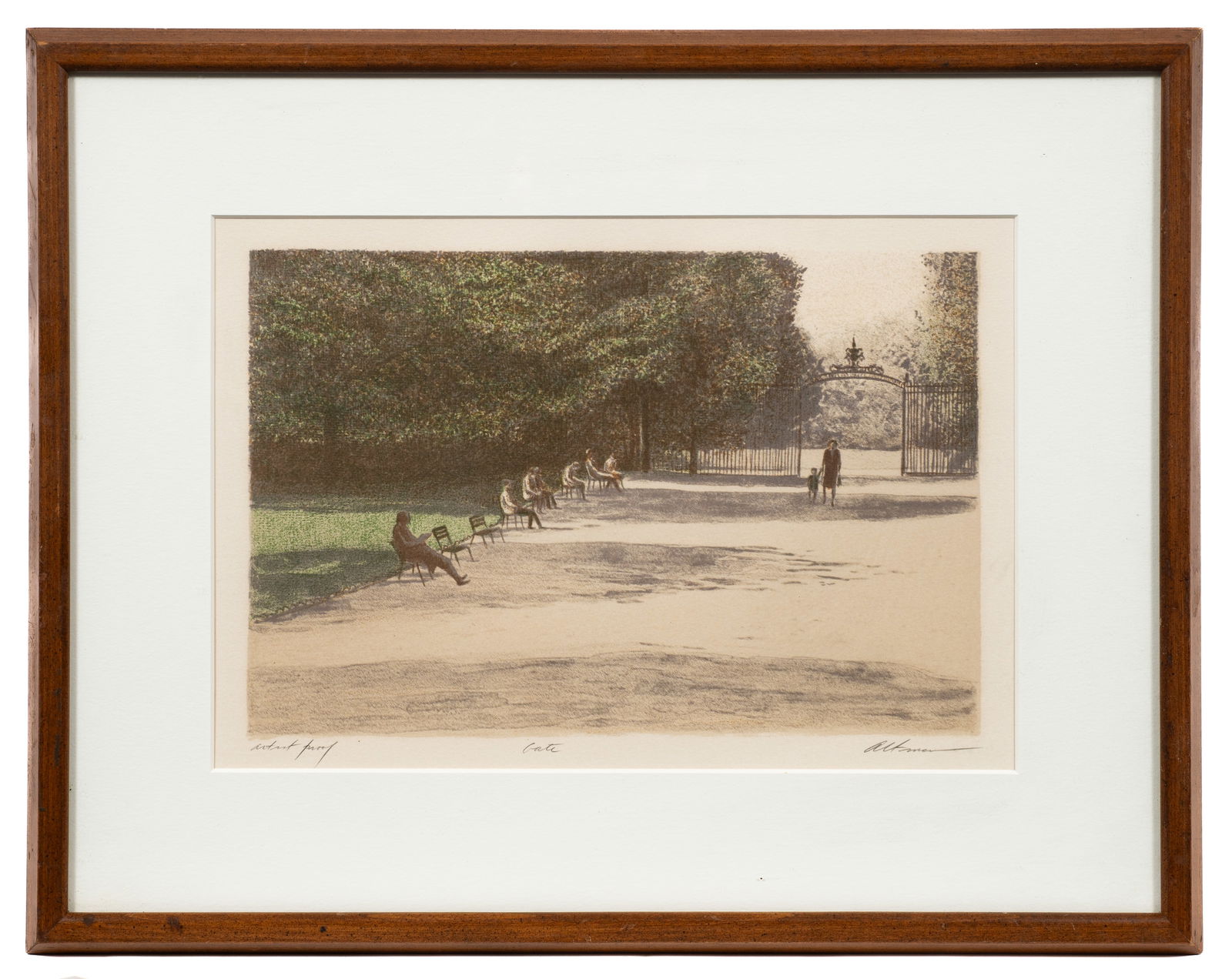 "Gate", Artist Proof Lithograph by Harold Altman.: Artist(s): Harold Altman (America, 1924-2003) Medium: Color lithograph. Signature(s): Pencil signed, editioned, and titled in its lower margin. Paperwork: N/A Damage: Very good overall condition, with