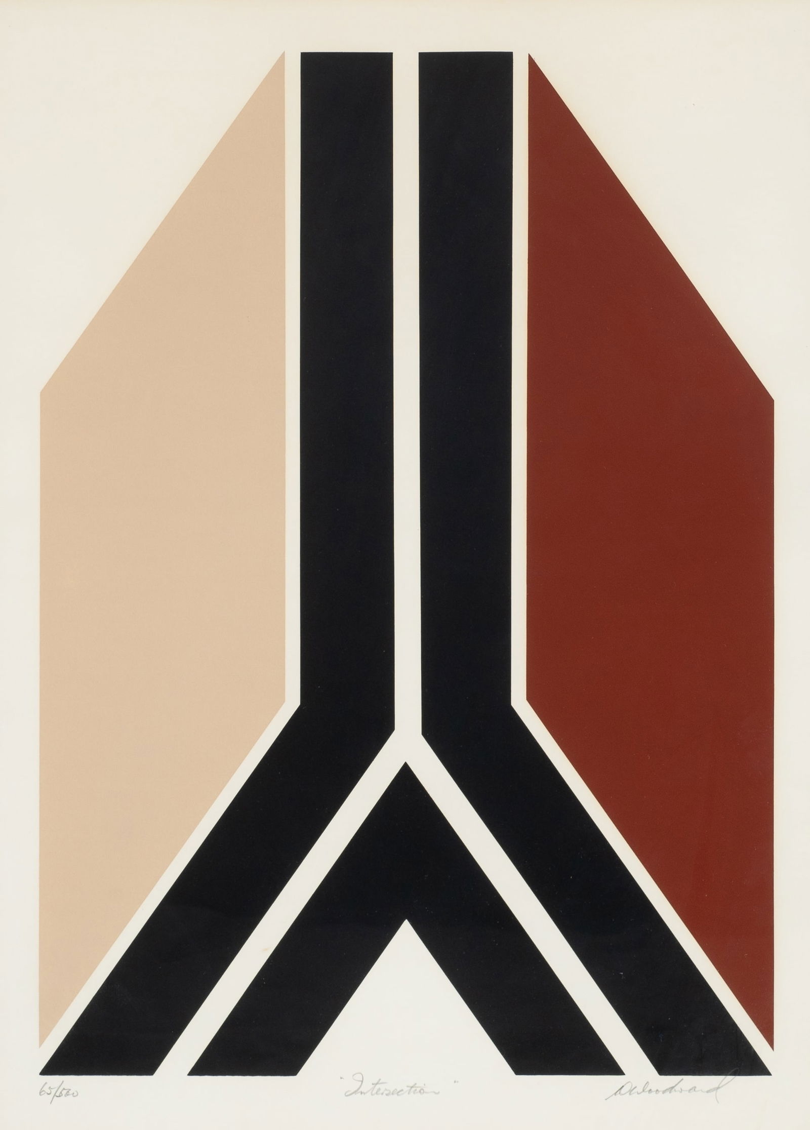"Intersection", Warren Woodward Serigraph. (1 of 7)