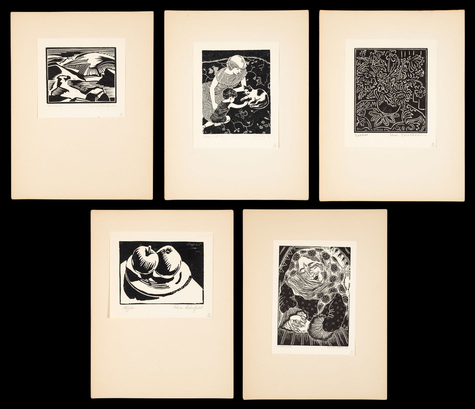 Lot of 5 American Relief Prints - Brod, Foy, etc. (1 of 16)