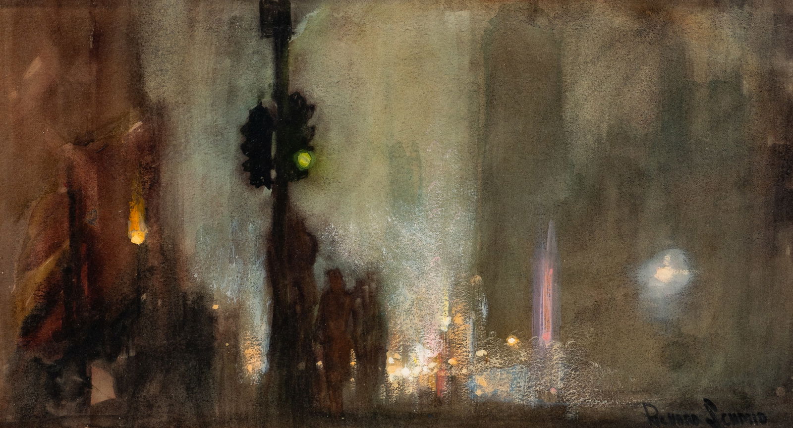 Abstract Street Scene Painting, Richard Schmid. (1 of 5)
