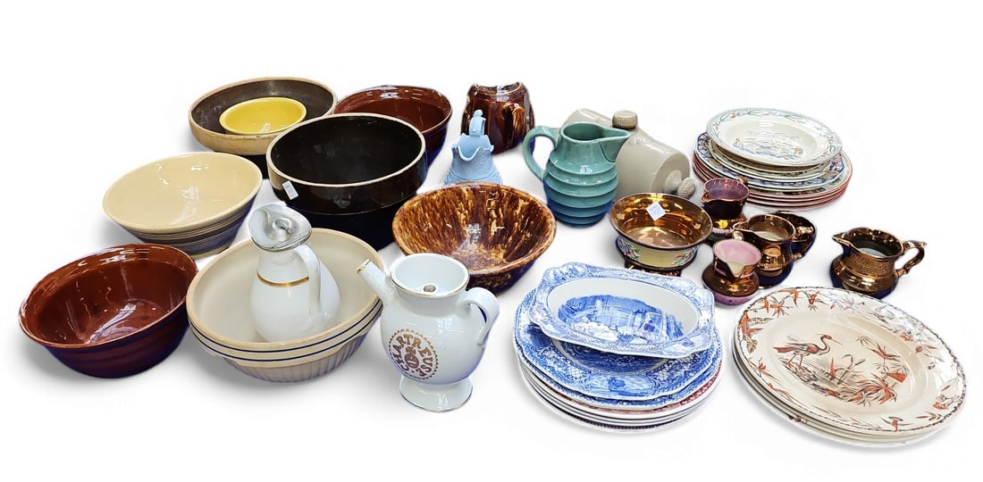 Lot of Ceramic Items, Transferware, Stoneware, Etc (1 of 3)