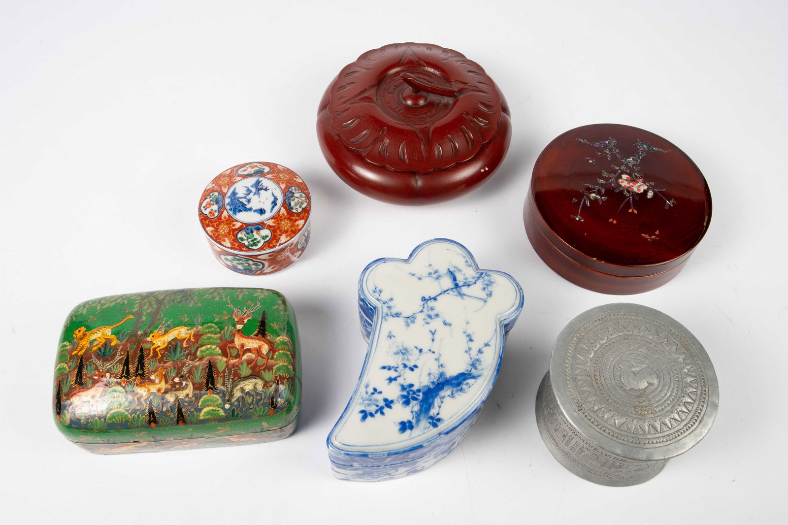 Lot of Asian Boxes - Betel Box, Kamakura-Bori, Etc (1 of 3)