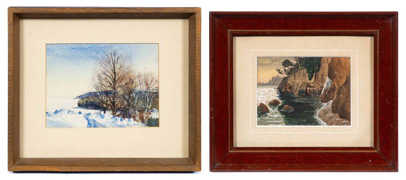 Lot of 2 Watercolor Landscapes - Phil Austin, etc. (1 of 9)