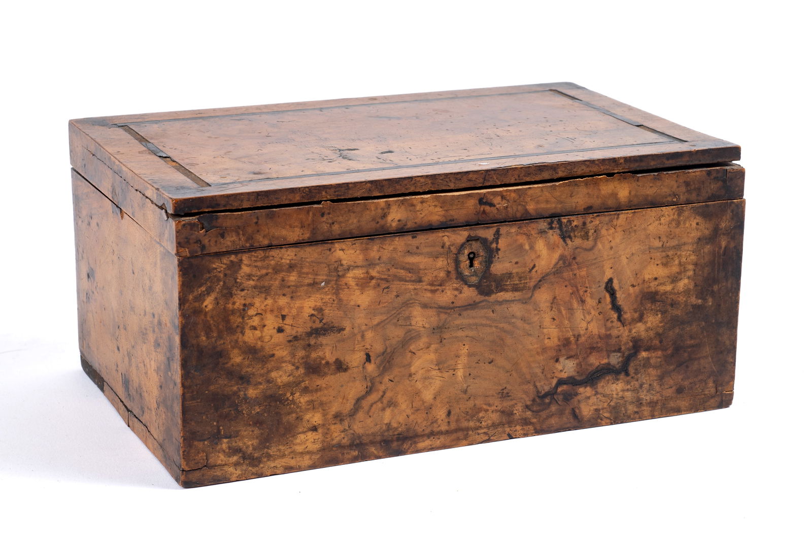 Antique Wood Tea Caddy or Sewing Box. (1 of 6)