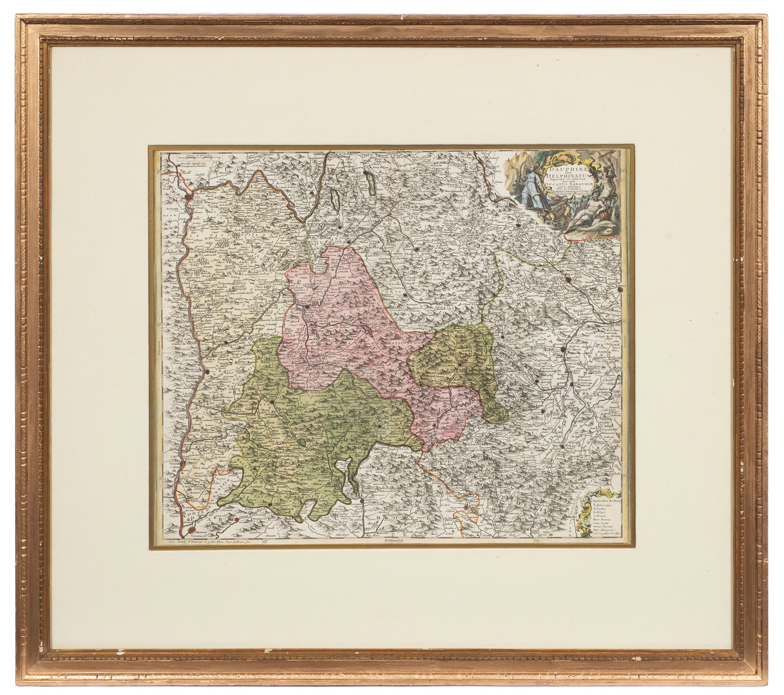 18th Century Map of Dauphine Province, France. (1 of 7)
