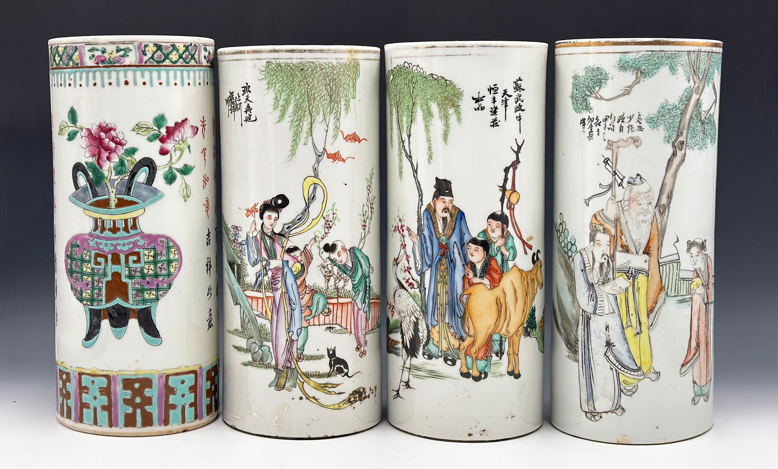 4 Early 20th Cent. Chinese Porcelain Hat Stands. (1 of 7)