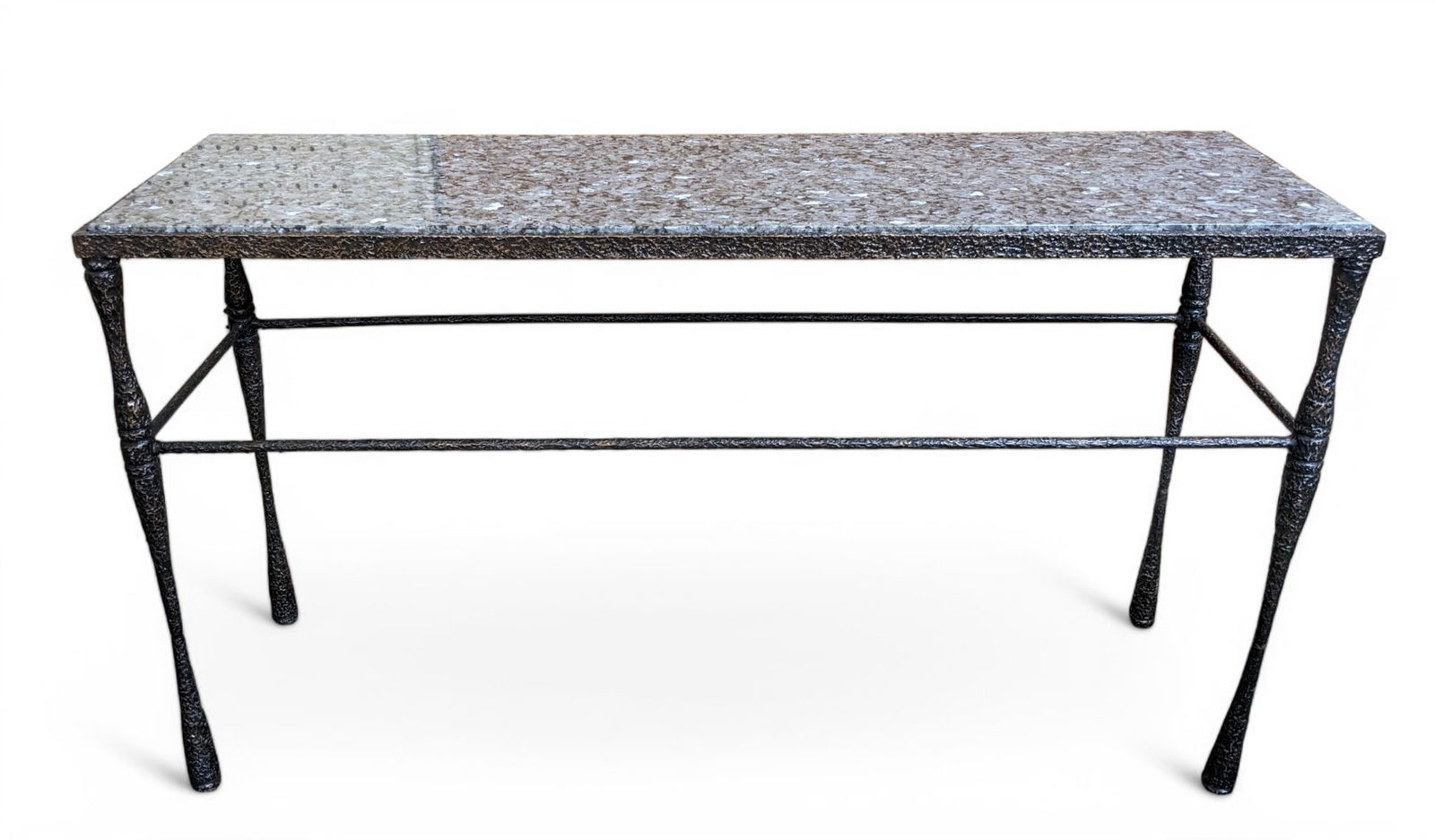 Hammered Metal & Granite Top Console Table. (1 of 1)