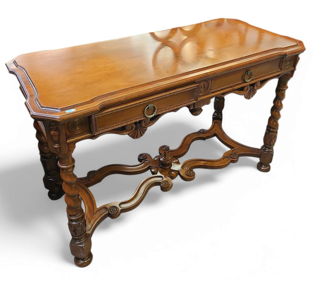 Vintage Walnut Barley Twist Console Table. (1 of 3)
