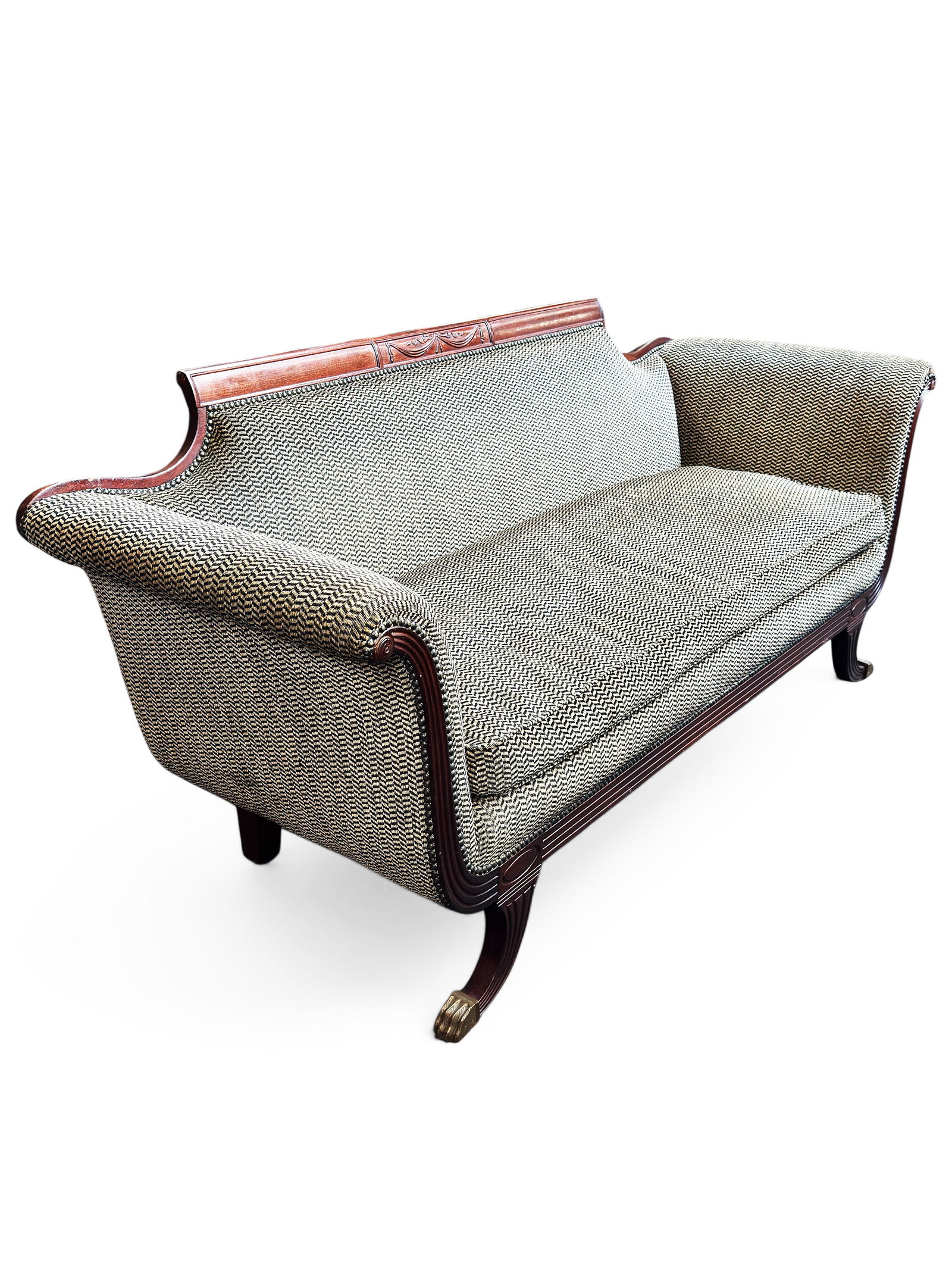 Antique Duncan Phyfe Style Mahogany Sofa, Federal (1 of 1)