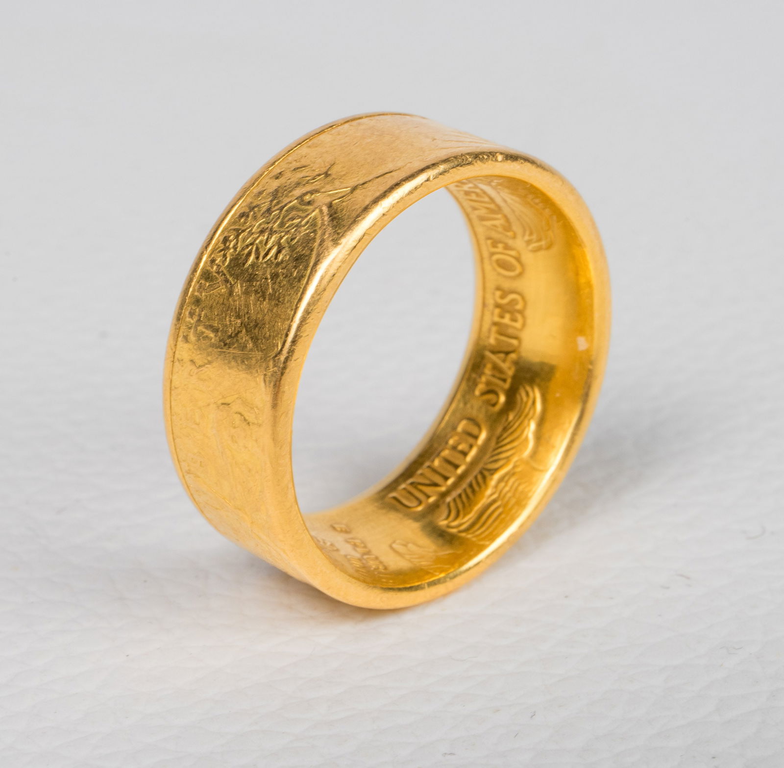 22K Gold Mens' Ring Made from $20 Gold Eagle Coin. (1 of 7)